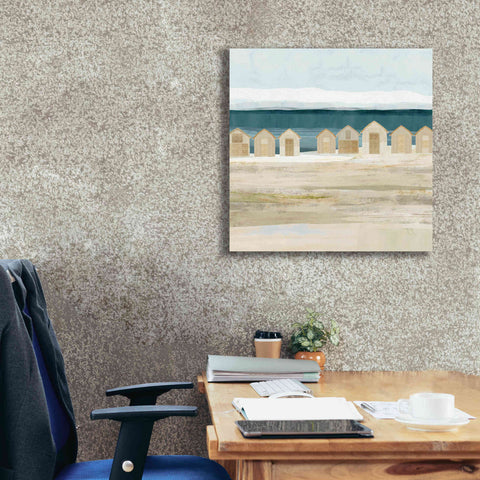 Image of 'Stone Bay Huts II' by Flora Kouta Giclee Canvas Wall Art,26 x 26