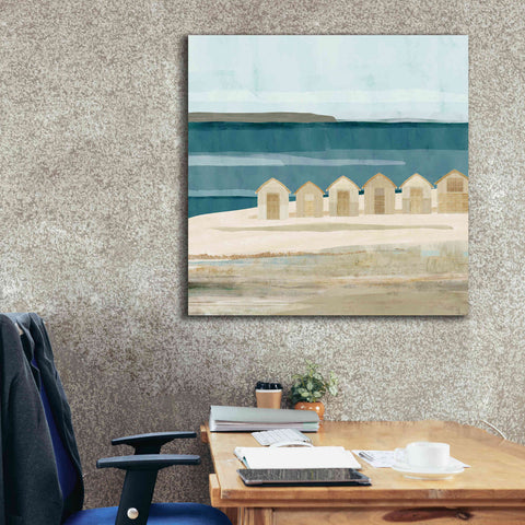 Image of 'Stone Bay Huts III' by Flora Kouta Giclee Canvas Wall Art,37 x 37
