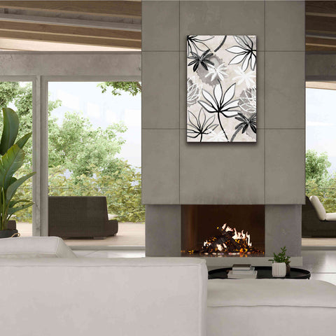 Image of 'Monochrome Flowers I' by Flora Kouta Giclee Canvas Wall Art,26 x 40