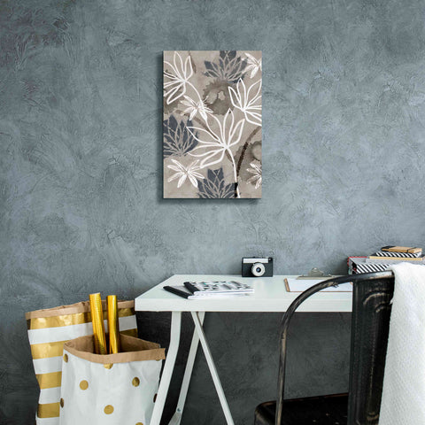 Image of 'Monochrome Flowers IV' by Flora Kouta Giclee Canvas Wall Art,12 x 18