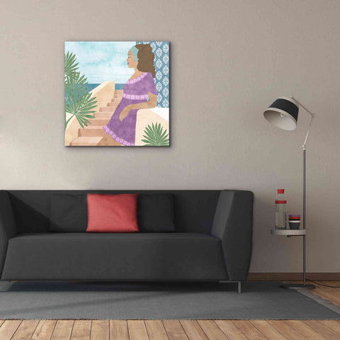 Image of 'Mediterranean Holiday IV' by Flora Kouta Giclee Canvas Wall Art,37 x 37