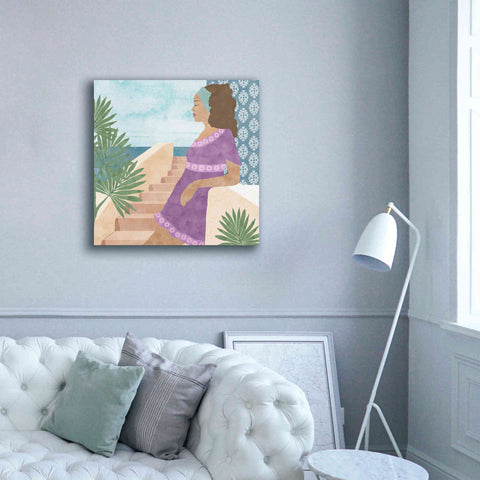 Image of 'Mediterranean Holiday IV' by Flora Kouta Giclee Canvas Wall Art,37 x 37