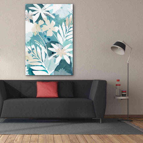 Image of 'Soft Blue Floral I' by Flora Kouta Giclee Canvas Wall Art,40 x 60