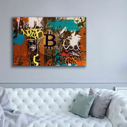 Image of 'Graffiti Bitcoin 1' by Irena Orlov Giclee Canvas Wall Art,60 x 40