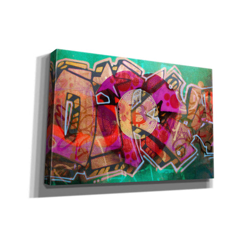 Image of 'I Love Bitcoin Graffiti 2' by Irena Orlov Giclee Canvas Wall Art