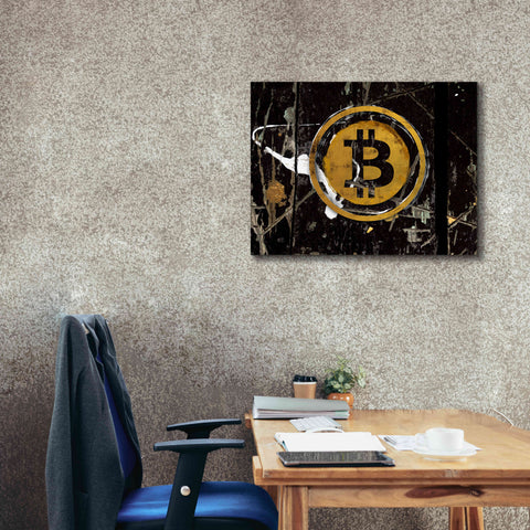 Image of 'Bitcoin Splash' by Karen Smith Giclee Canvas Wall Art,34x26