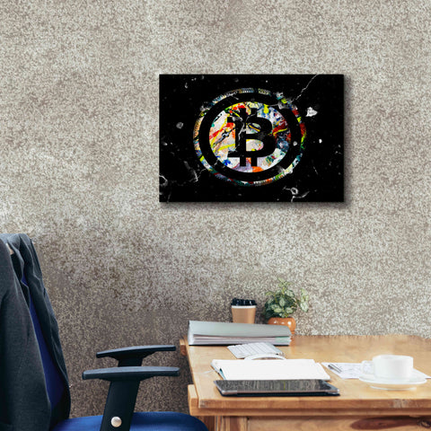 Image of 'Bitcoin Paint' by Karen Smith Giclee Canvas Wall Art,26x18