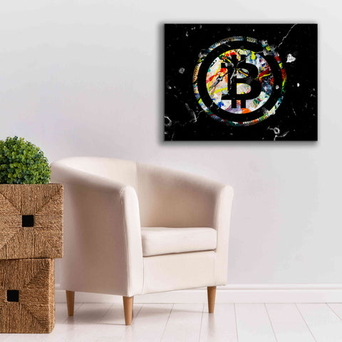 Image of 'Bitcoin Paint' by Karen Smith Giclee Canvas Wall Art,34x26