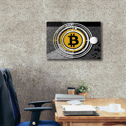 Image of 'Bitcoin Glitterball' by Karen Smith Giclee Canvas Wall Art,26x18