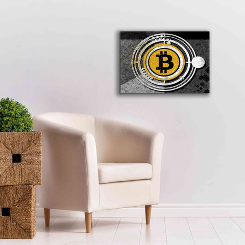 Image of 'Bitcoin Glitterball' by Karen Smith Giclee Canvas Wall Art,26x18