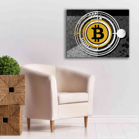 Image of 'Bitcoin Glitterball' by Karen Smith Giclee Canvas Wall Art,34x26