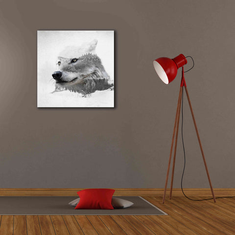 Image of 'Wolf In Ice' by Karen Smith Giclee Canvas Wall Art,26x26