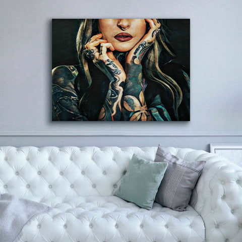 Image of 'Tattooed Temptress' by Ashley Aldridge Giclee Canvas Wall Art,54 x 40