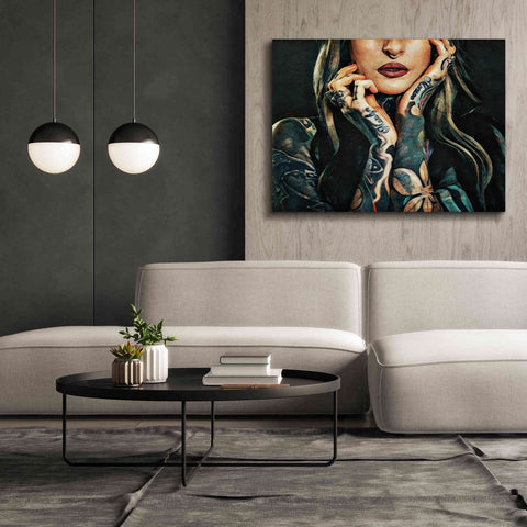Image of 'Tattooed Temptress' by Ashley Aldridge Giclee Canvas Wall Art,54 x 40