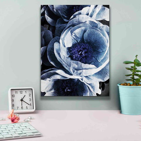 Image of 'Peony Blue Petals 1' by Ashley Aldridge Giclee Canvas Wall Art,12 x 16