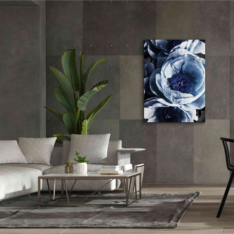 Image of 'Peony Blue Petals 1' by Ashley Aldridge Giclee Canvas Wall Art,40 x 54