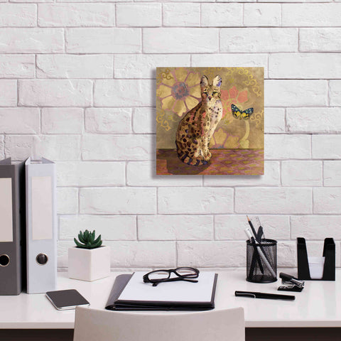 Image of 'Duchess Bellflower The Cat' by Evelia Designs Giclee Canvas Wall Art,12 x 12