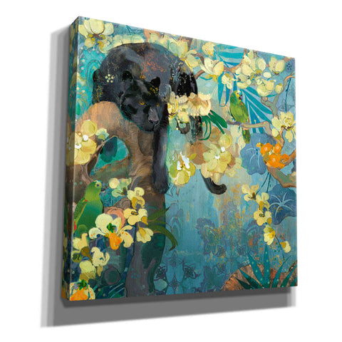 Image of 'Black Jaguar' by Evelia Designs Giclee Canvas Wall Art