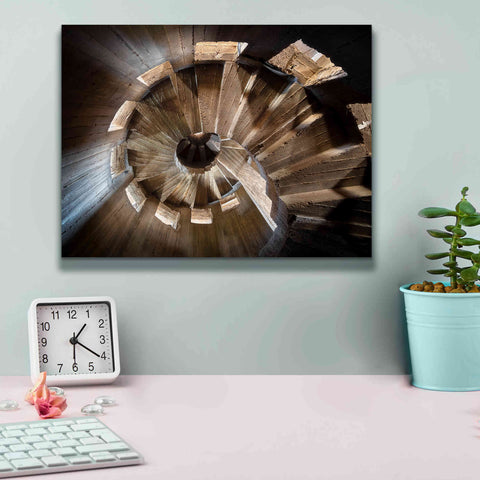 Image of 'Shadow In The Staircase' by Roman Robroek Giclee Canvas Wall Art,16 x 12