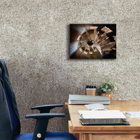 Image of 'Shadow In The Staircase' by Roman Robroek Giclee Canvas Wall Art,16 x 12