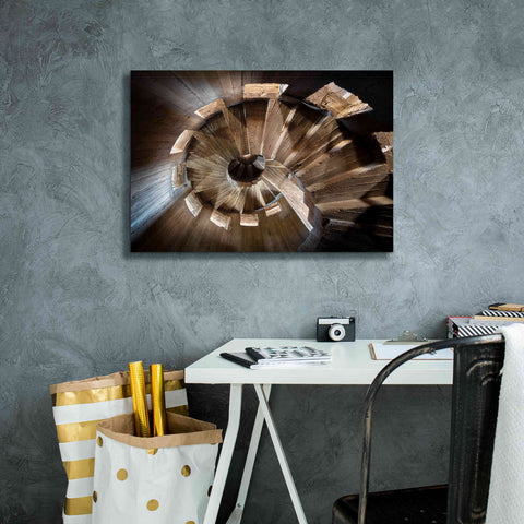 Image of 'Shadow In The Staircase' by Roman Robroek Giclee Canvas Wall Art,26 x 18