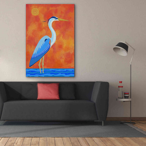 Image of 'Blue Heron by Casey Craig Giclee Canvas Wall Art,40 x 60