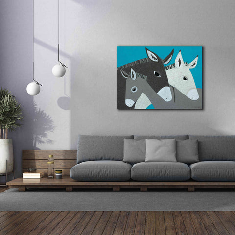 Image of 'Donkey Family by Casey Craig Giclee Canvas Wall Art,54 x 40