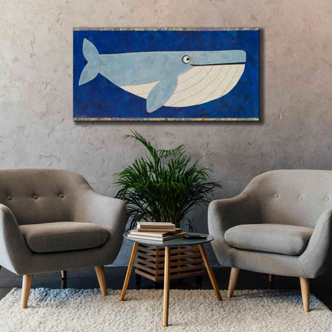 Image of 'Wendell the Whale by Casey Craig Giclee Canvas Wall Art,60 x 30