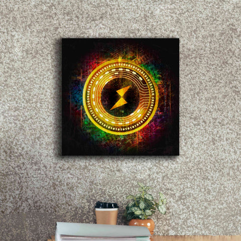 Image of Epic Graffiti'Thorchain Better Than Gold' by Epic Portfolio Giclee Canvas Wall Art,18 x 18