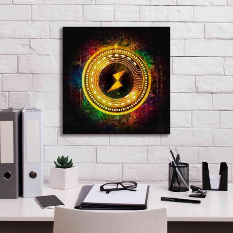 Image of Epic Graffiti'Thorchain Better Than Gold' by Epic Portfolio Giclee Canvas Wall Art,18 x 18