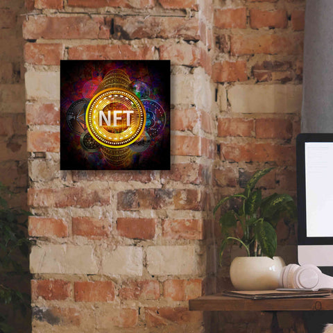 Image of Epic Graffiti'Crypto Pyramid Nft' by Epic Portfolio Giclee Canvas Wall Art,12 x 12