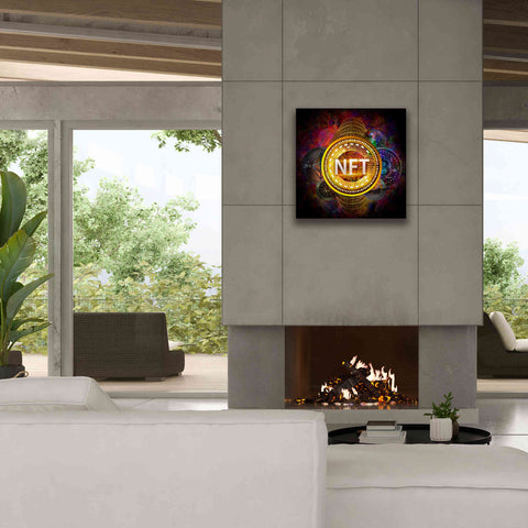 Image of Epic Graffiti'Crypto Pyramid Nft' by Epic Portfolio Giclee Canvas Wall Art,26 x 26