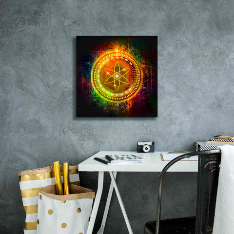 Image of Epic Graffiti'Cosmos Better Than Gold' by Epic Portfolio Giclee Canvas Wall Art,18 x 18