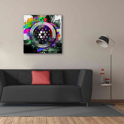 Image of Epic Graffiti'Cardano Crypto Predator' by Epic Portfolio Giclee Canvas Wall Art,37 x 37
