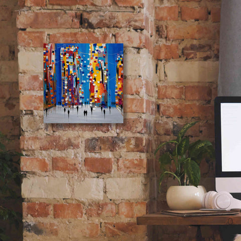 Image of 'City Sunrise' by Ekaterina Ermilkina Giclee Canvas Wall Art,12 x 12