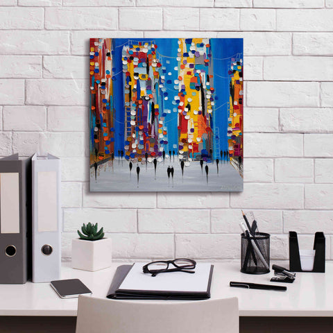 Image of 'City Sunrise' by Ekaterina Ermilkina Giclee Canvas Wall Art,18 x 18