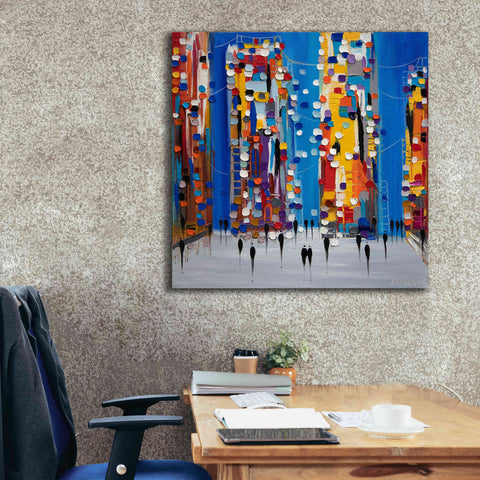 Image of 'City Sunrise' by Ekaterina Ermilkina Giclee Canvas Wall Art,37 x 37