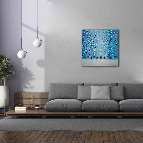 Image of 'Colorful City Umbrellas' by Ekaterina Ermilkina Giclee Canvas Wall Art,37 x 37
