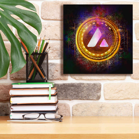 Image of 'Avalanche Crypto Halo' by Epic Portfolio Giclee Canvas Wall Art,12 x 12
