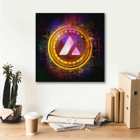 Image of 'Avalanche Crypto Halo' by Epic Portfolio Giclee Canvas Wall Art,18 x 18