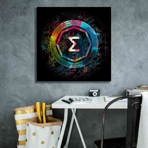 Image of 'Ergo Crypto Power' by Epic Portfolio Giclee Canvas Wall Art,26 x 26