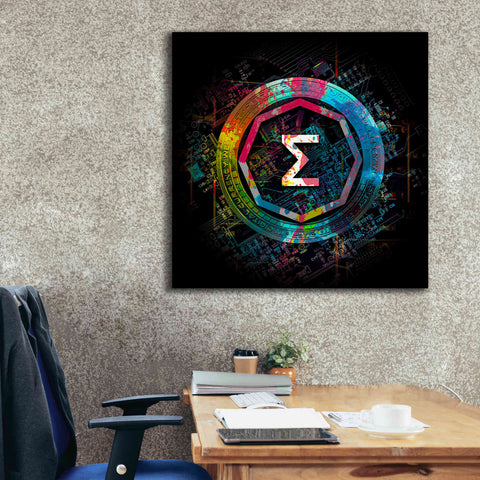 Image of 'Ergo Crypto Power' by Epic Portfolio Giclee Canvas Wall Art,37 x 37