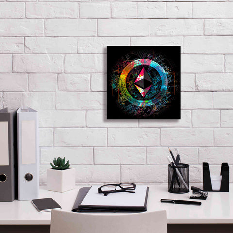 Image of 'Ethereum Crypto Power' by Epic Portfolio Giclee Canvas Wall Art,12 x 12