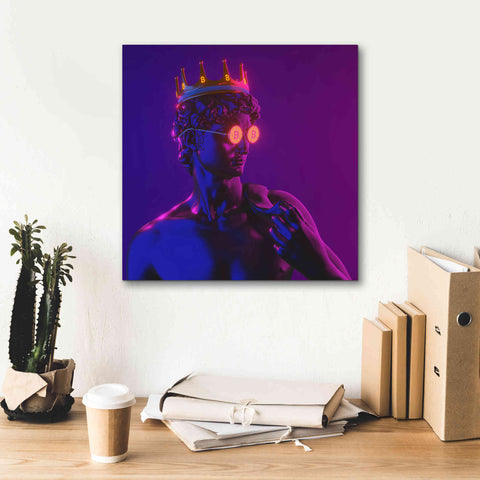 Image of 'Michelangelo Bitcoin David' by Epic Portfolio, Canvas Wall Art,18x18
