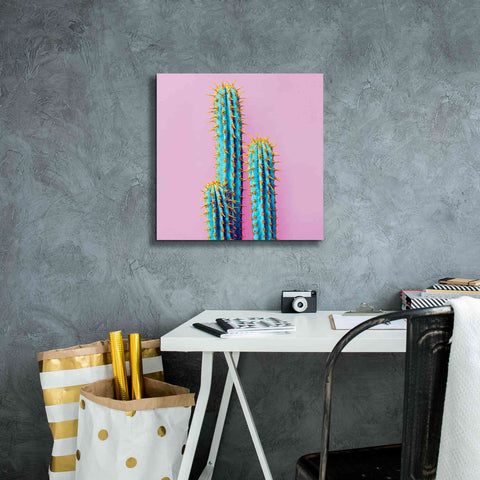 Image of 'Bubble Gum Cactus' by Epic Portfolio, Giclee Canvas Wall Art,18x18