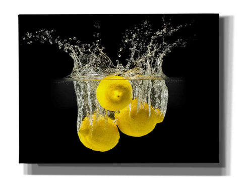 Image of 'Lemon Splash' by Epic Portfolio, Giclee Canvas Wall Art