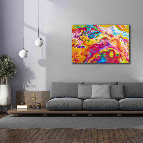 Image of 'Liquid Pour Yellow' by Epic Portfolio, Giclee Canvas Wall Art,60x40