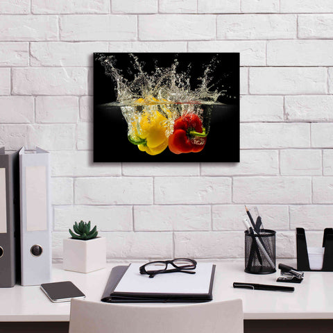 Image of 'Pepper Splash' by Epic Portfolio, Giclee Canvas Wall Art,16x12
