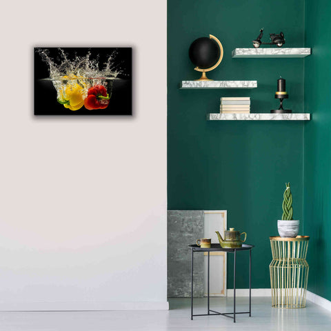 Image of 'Pepper Splash' by Epic Portfolio, Giclee Canvas Wall Art,26x18