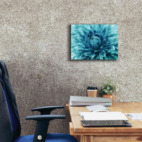 Image of 'Turquoise Dahlia' by Epic Portfolio, Giclee Canvas Wall Art,16x12